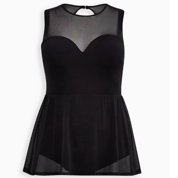 torrid Other - Torrid Size 2 D/DD Mesh Overlay Bathing Suit